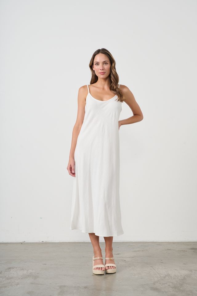 Sylvia Slip Dress White