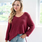 Coco Cotton Knitted Jumper Dark Rose
