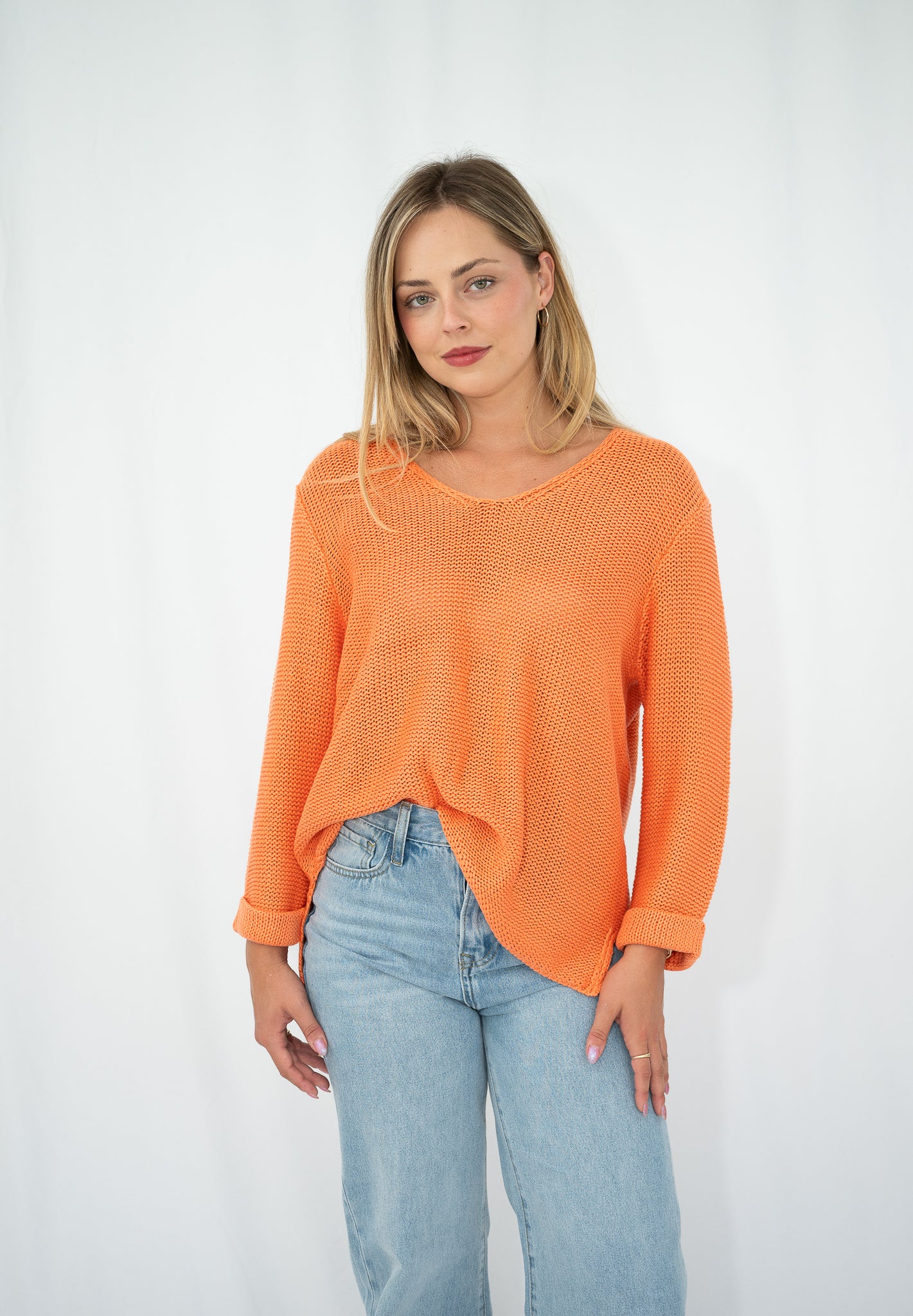 Coco Cotton Knitted Jumper Orange