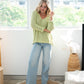 Coco Cotton knitted Jumper Pistachio Green