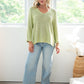 Coco Cotton knitted Jumper Pistachio Green