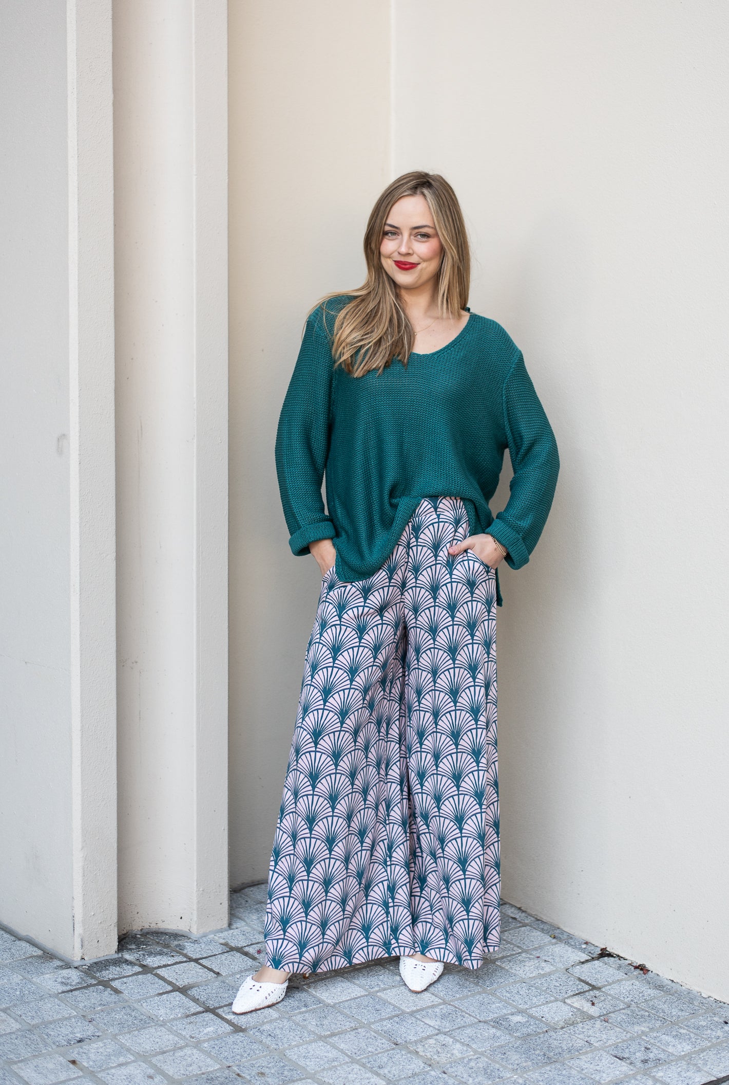 Coco Cotton Knitted Jumper Teal