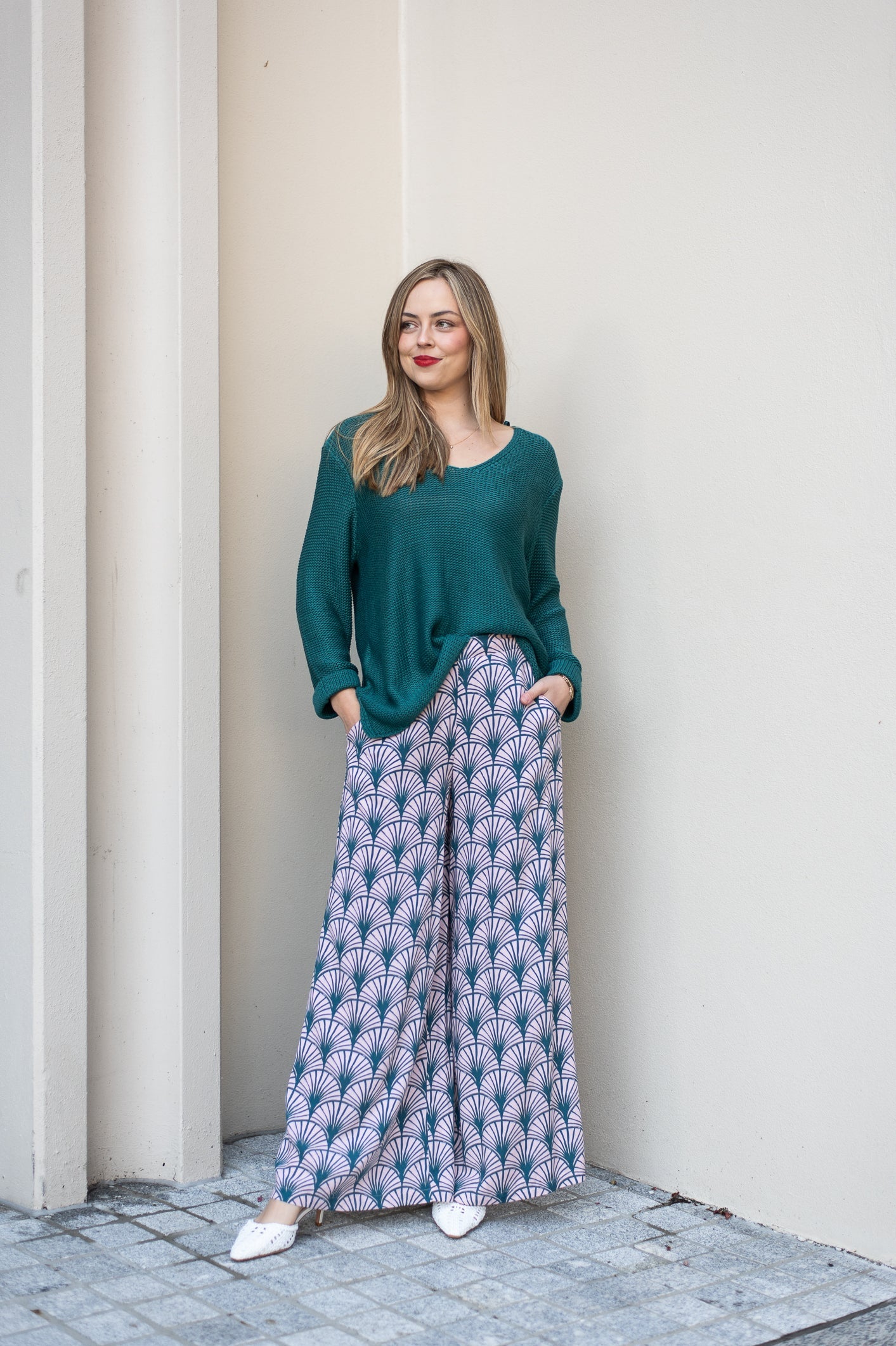 Coco Cotton Knitted Jumper Teal