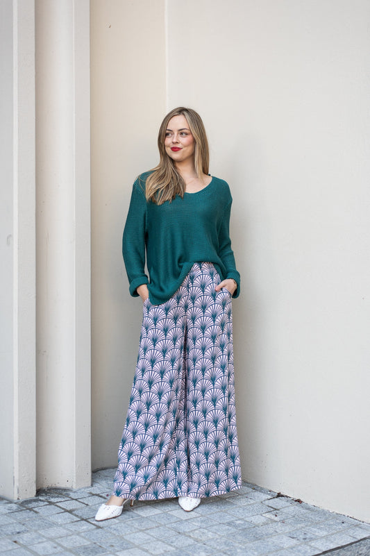 Coco Cotton Knitted Jumper Teal