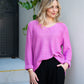 Coco Cotton Knit Jumper Raspberry Pink