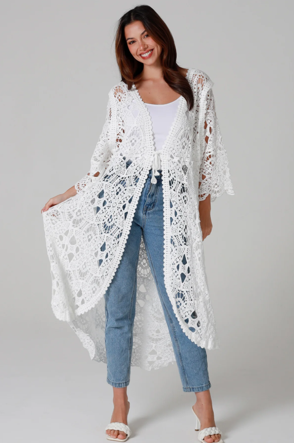 Brenda Bell Sleeve Kimono White