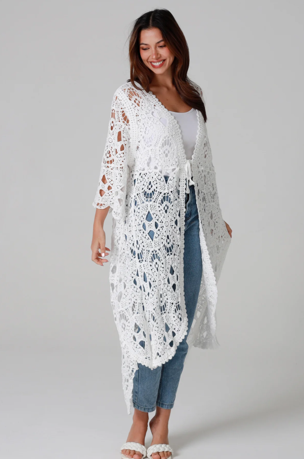 Brenda Bell Sleeve Kimono White