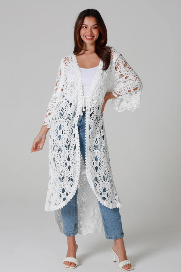 Brenda Bell Sleeve Kimono White