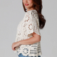 Gypsy Crochet Tee - Cream