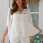 Amanda Crochet Willow Top - White
