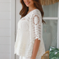 Amanda Crochet Willow Top - White