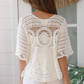 Amanda Crochet Willow Top - White