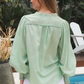 Michaela Mint Floral Blouse