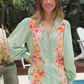 Michaela Mint Floral Blouse