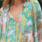 Mykah Aqua Paisley Blouse