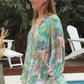 Mykah Aqua Paisley Blouse