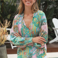 Mykah Aqua Paisley Blouse