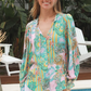 Mykah Aqua Paisley Blouse