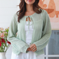 Summer Nights Cotton Cardi - Mint Green