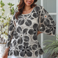 Hayley Floral Embroidered Top - Black