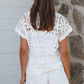 Kristine Crochet Shirt- White