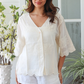 Eloise Embroidered Blouse - Cream