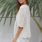 Hope Embroidered Blouse Natural