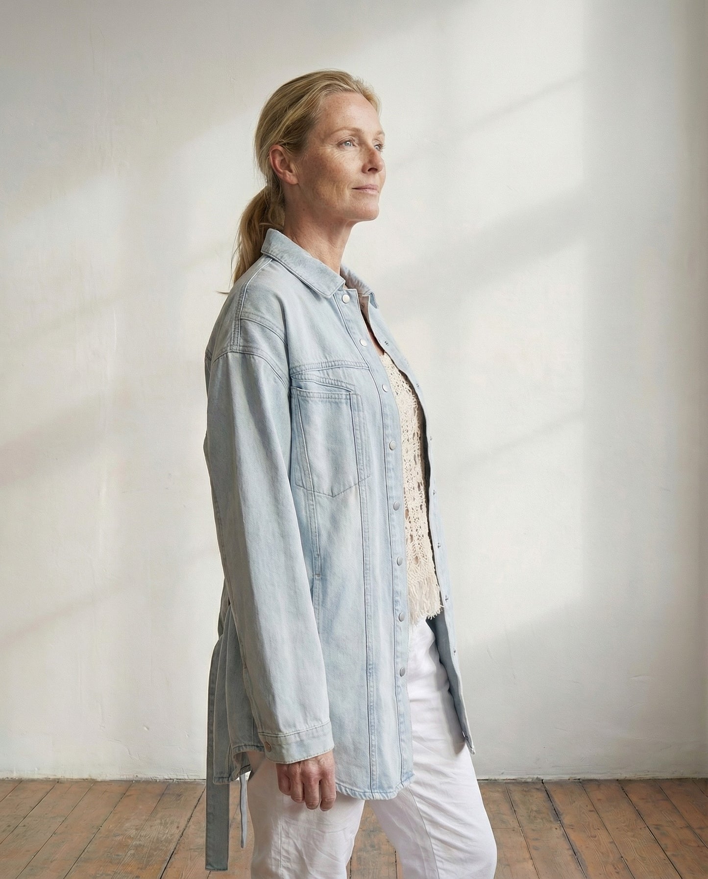 The 2026 Belted Denim Jacket - Light Acid Wash