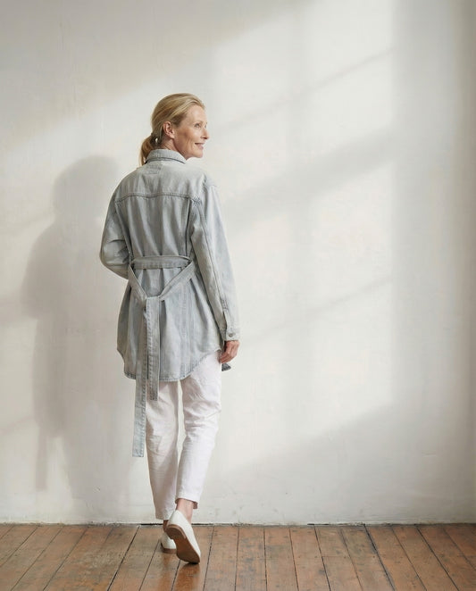 The 2026 Belted Denim Jacket - Light Acid Wash