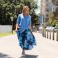 Devine Maxi Skirt - Navy Hydrangeas