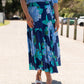 Devine Maxi Skirt - Navy Hydrangeas
