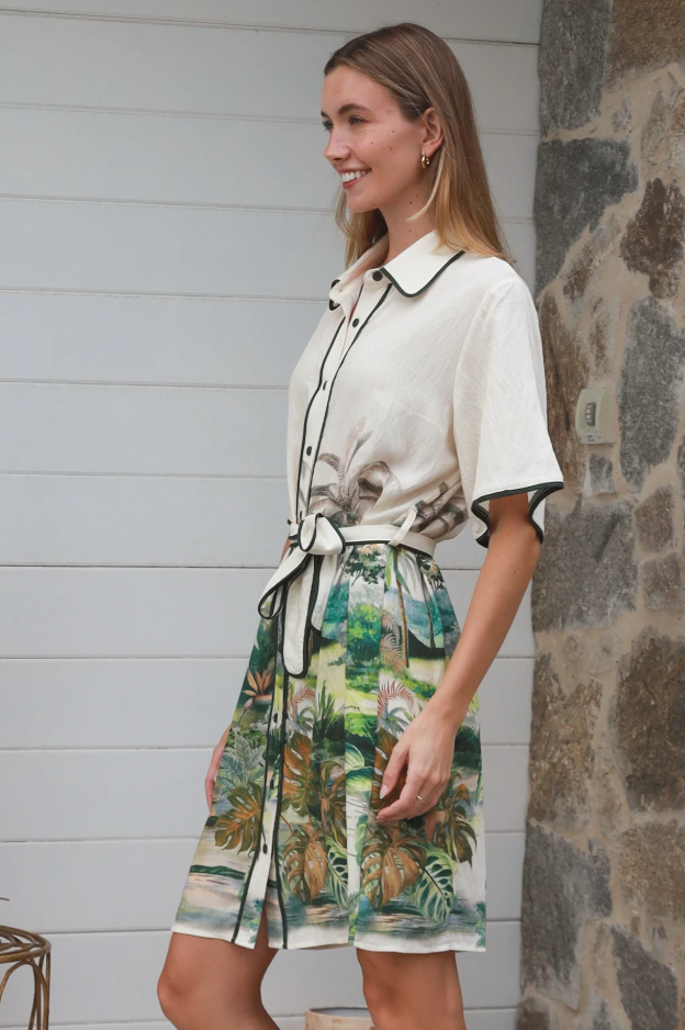 Botanical Shirt Dress