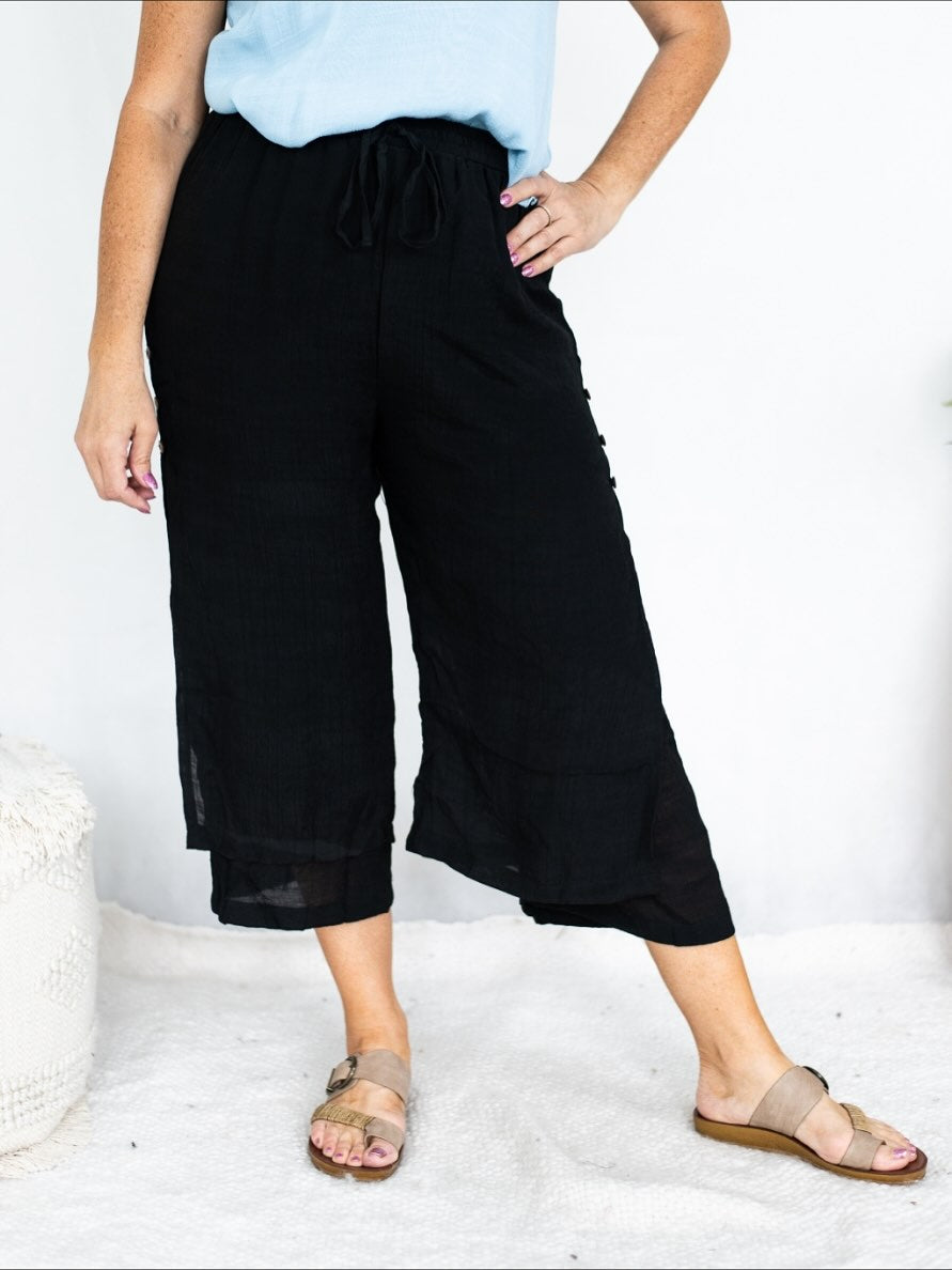Beach Pants 3/4 Black