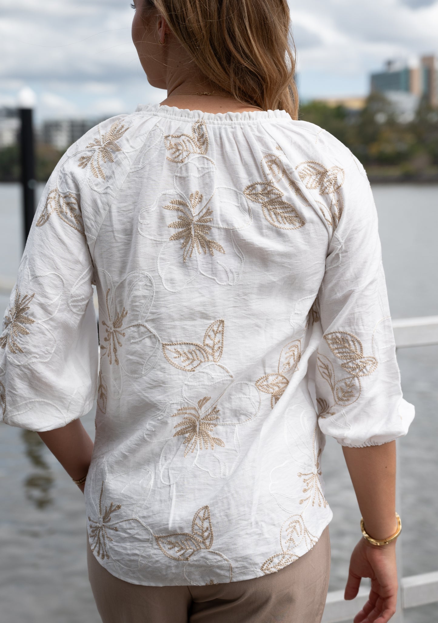 Princess Embroidered Blouse - White