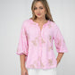 Princess Embroidered Blouse - Pink