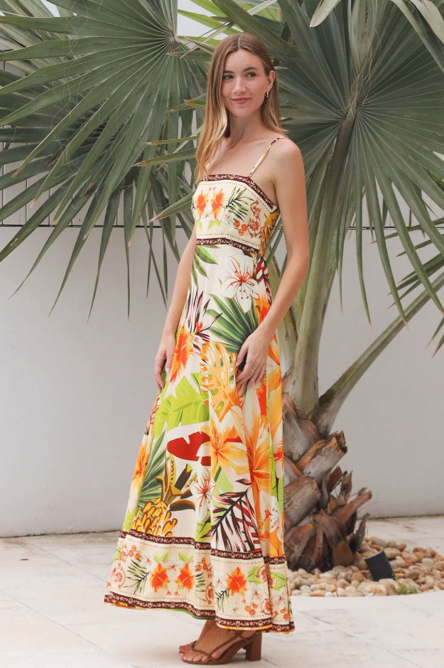 Tiara Brown Slip Maxi Dress by Dreamcatcher