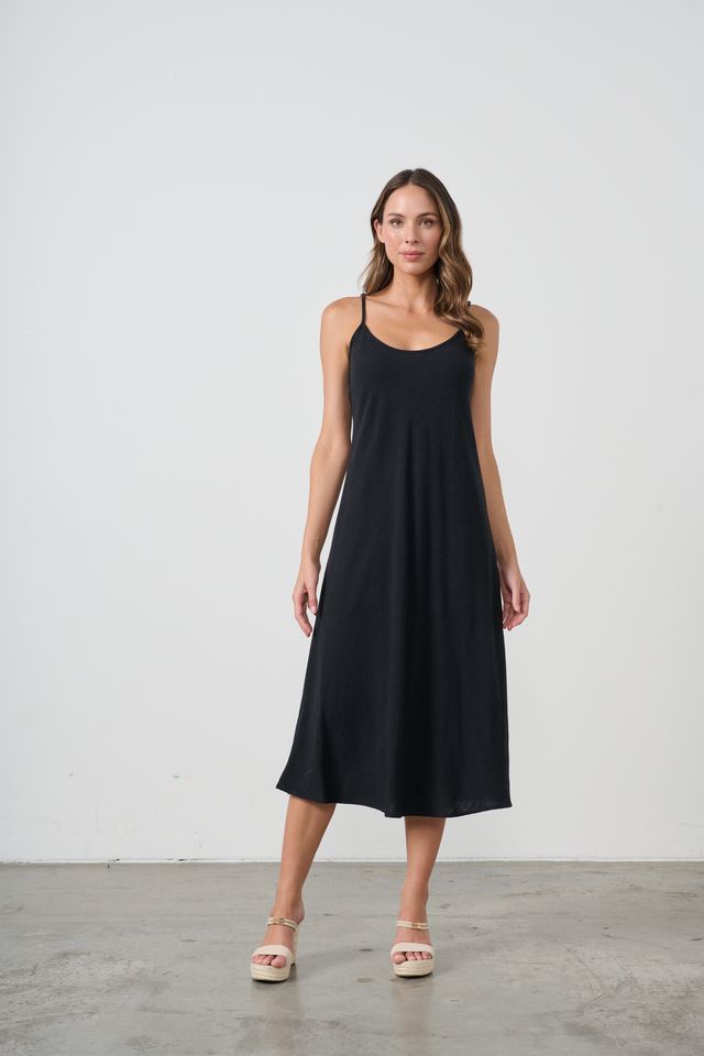 Sylvia Slip Dress Black
