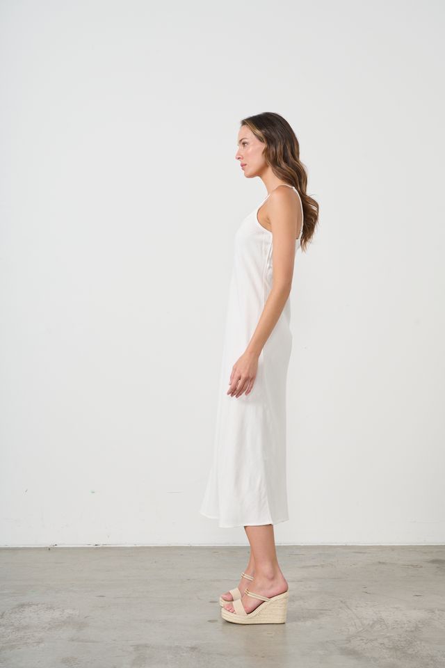 Sylvia Slip Dress White