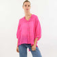 Aurora Sheer Linen Shirt - Pink