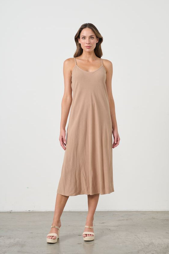 Sylvia Slip Dress Beige