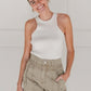 Charli Denim Short Khaki
