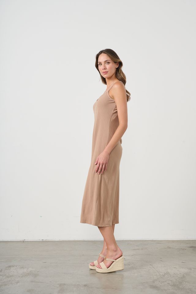 Sylvia Slip Dress Beige