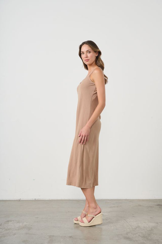 Sylvia Slip Dress Beige