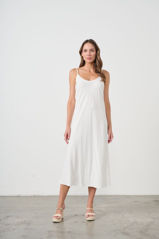 Sylvia Slip Dress White