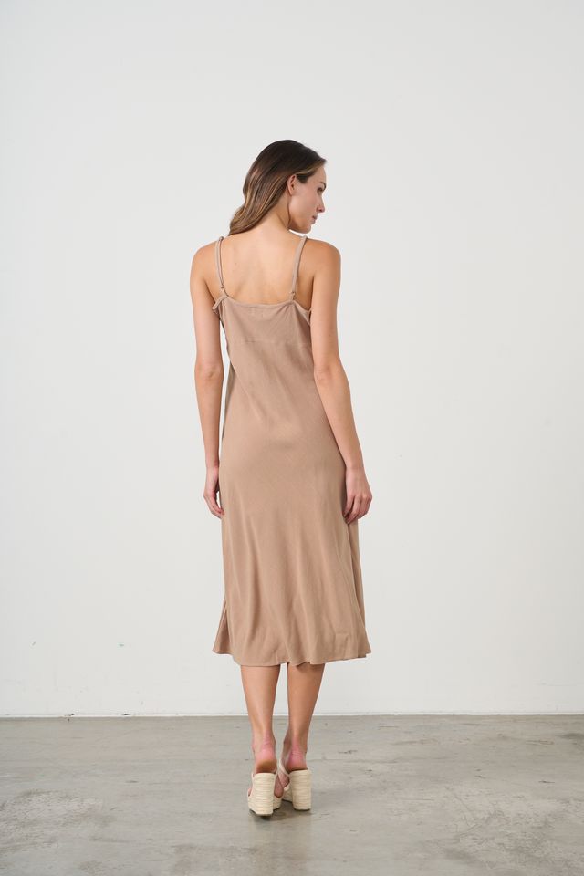 Sylvia Slip Dress Beige