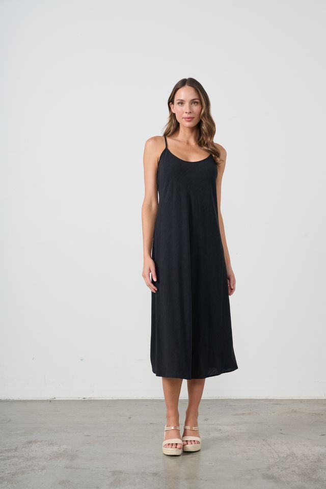 Sylvia Slip Dress Black