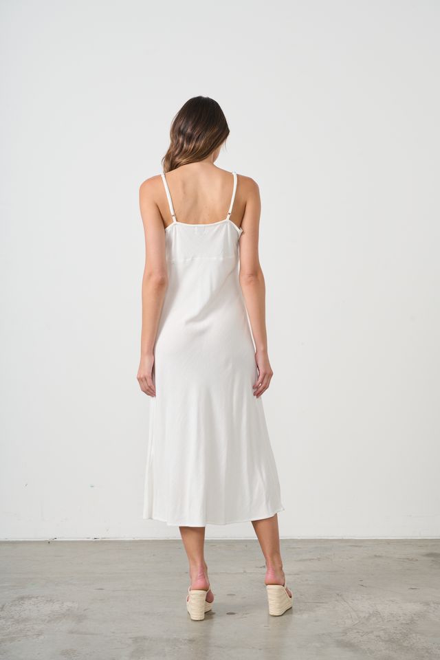 Sylvia Slip Dress White